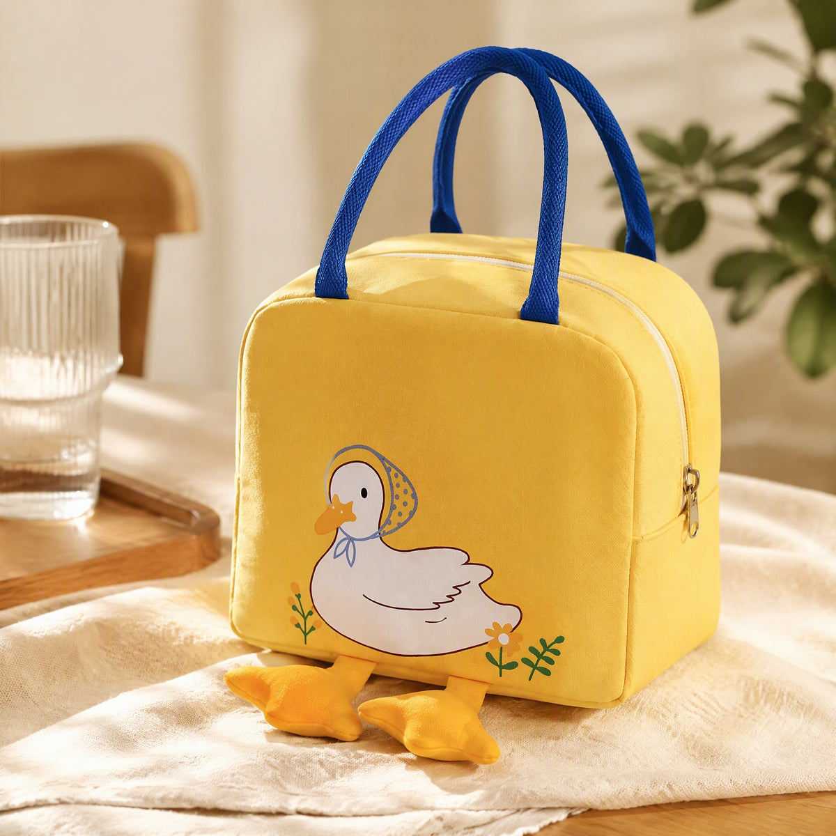 Lunchhug™ Cartoon Insulated Lunch Tote Bag, styled close view