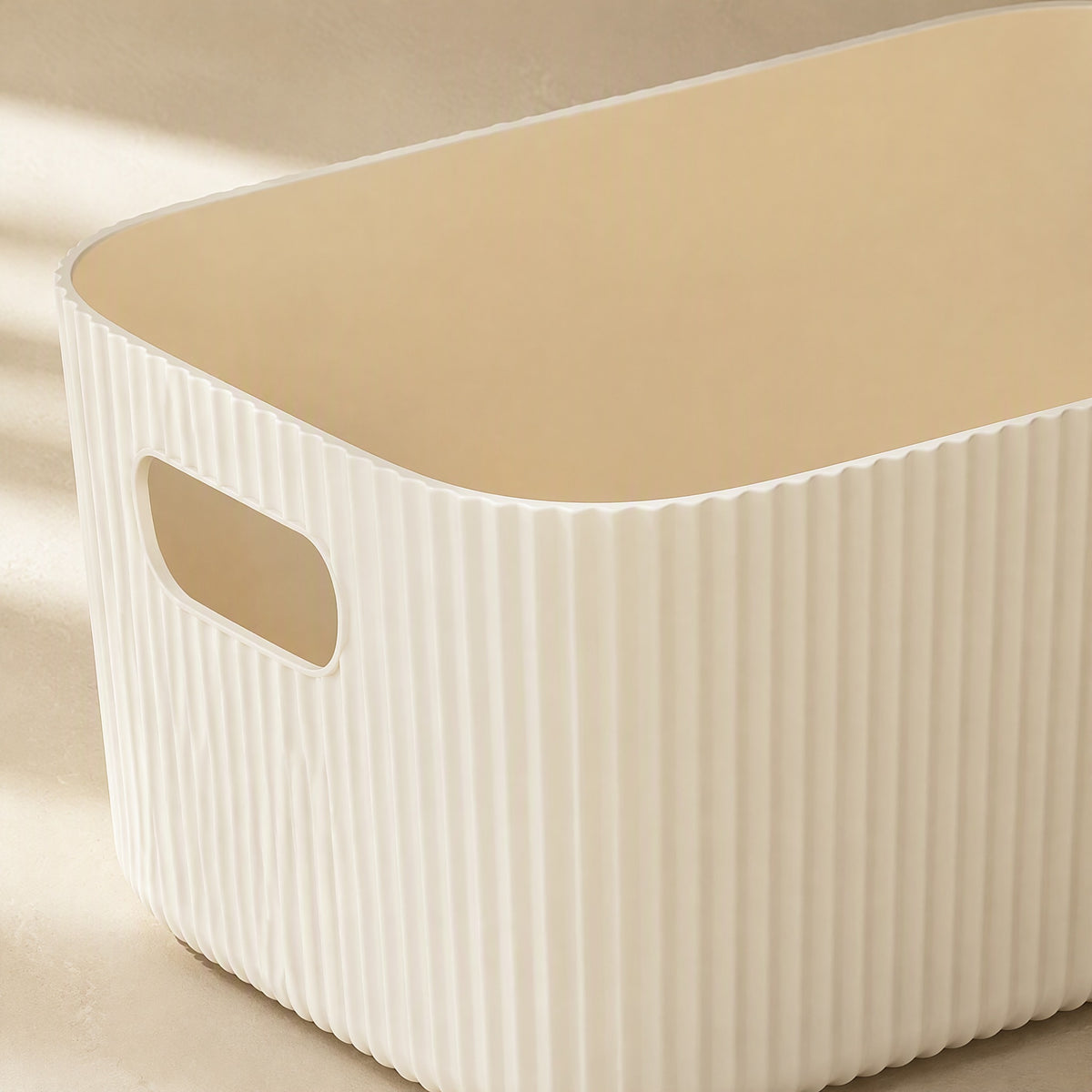 Ribstack™ Plastic Vertical Pattern Storage Box, material and detail close-up
