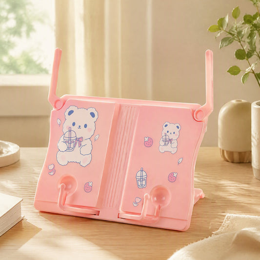 Pageease™ Plastic Book Reading Stand in a calm home setting