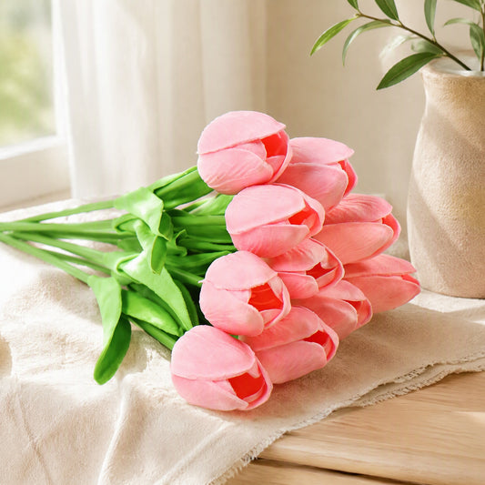 Tulipsoft™ PU Artificial Tulip Flower in a calm home setting