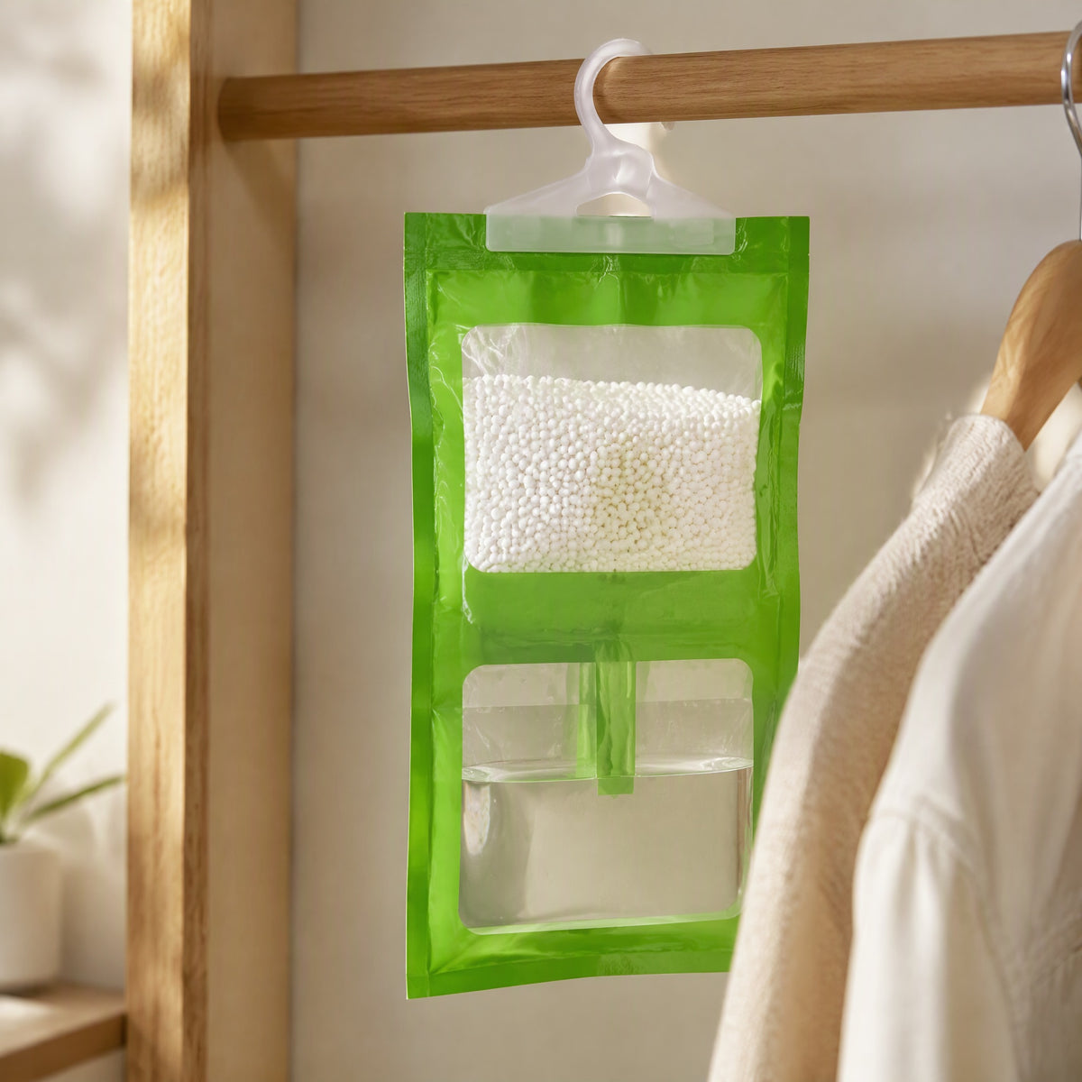 Dryhang™ Hanging Dehumidification Bag, styled close view