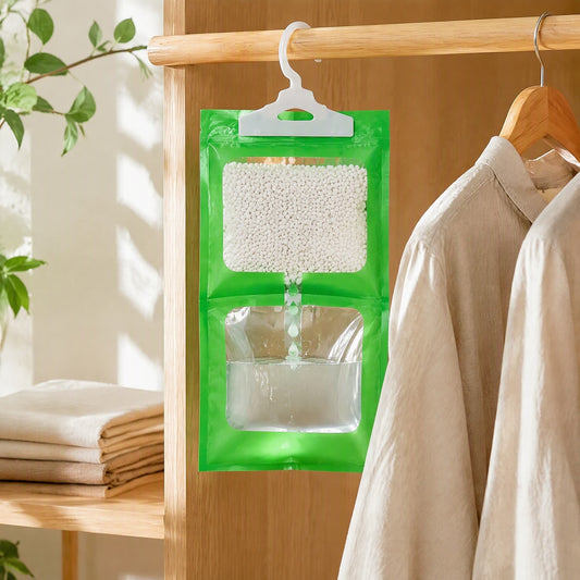 Dewwick™ 80g Hanging Dehumidifier Bag in a calm home setting