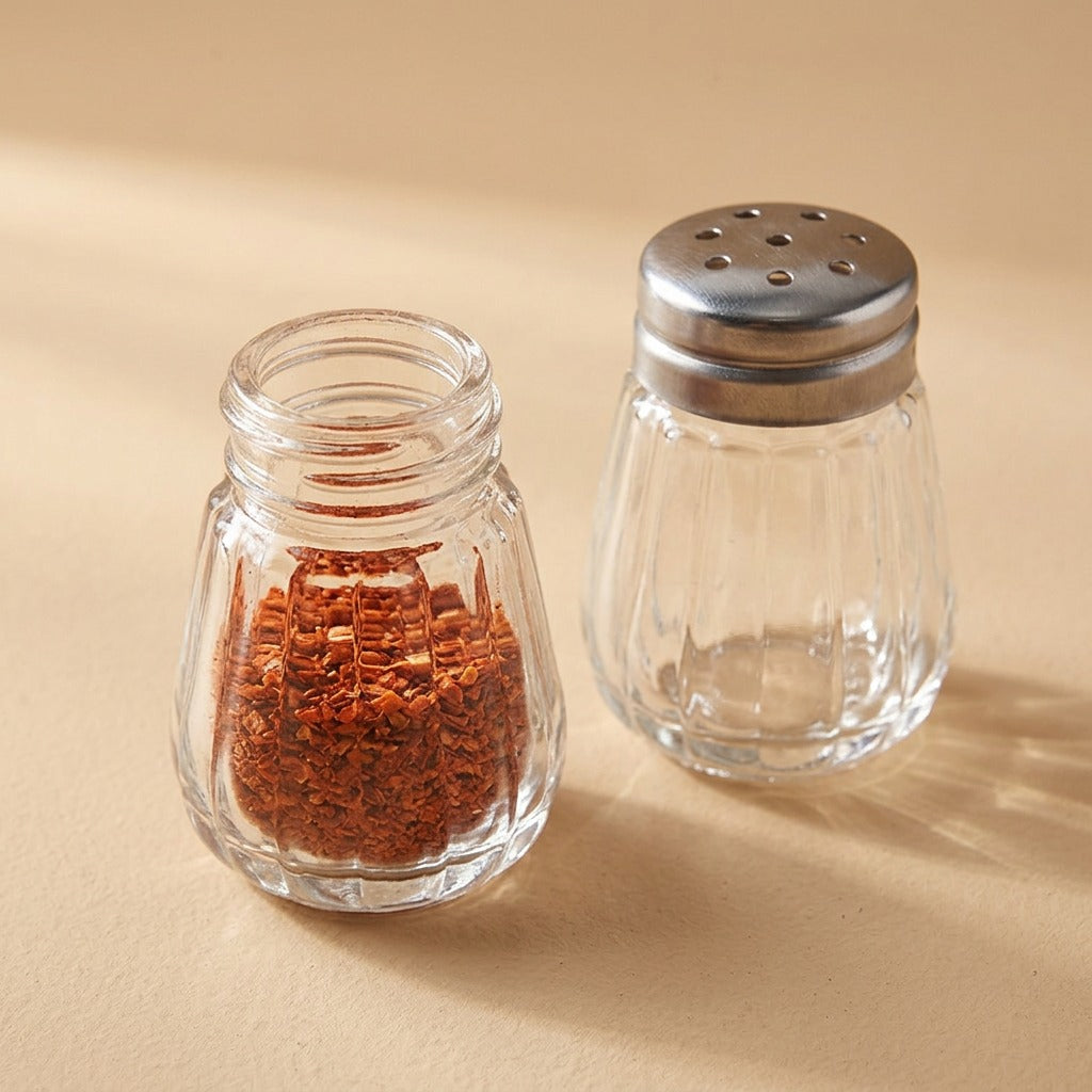 Spicepair™ Glass Seasoning Bottle Set, material and detail close-up