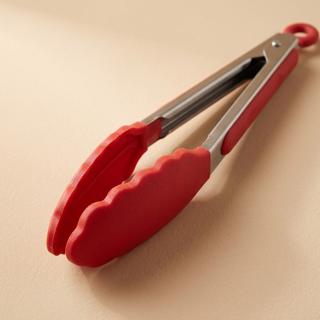 Heatgrip™ High-Temperature Silicone Food Tongs, material and detail close-up