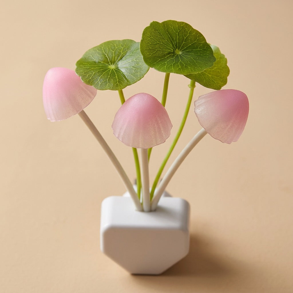 Lotusglow™ Lotus Leaf Induction Night Light, material and detail close-up