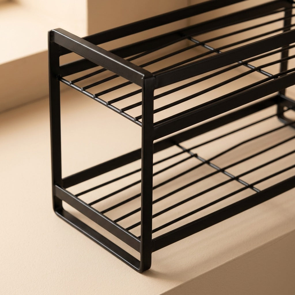 Overloft™ Iron Above Toilet Storage Rack, material and detail close-up