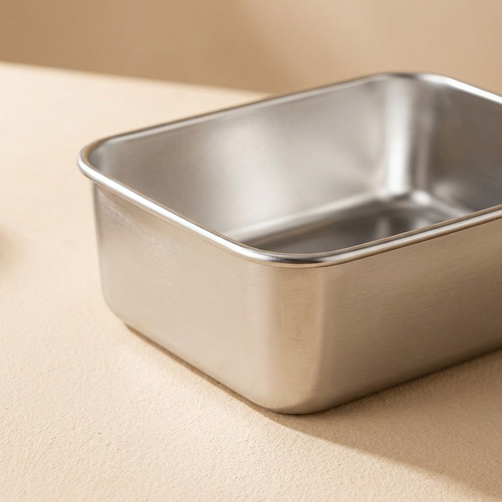 Lunchwell™ 304 Stainless Steel Lunch Box, material and detail close-up
