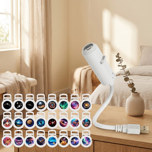 Starcast™ USB Starry Sky Projection Lamp in a calm home setting