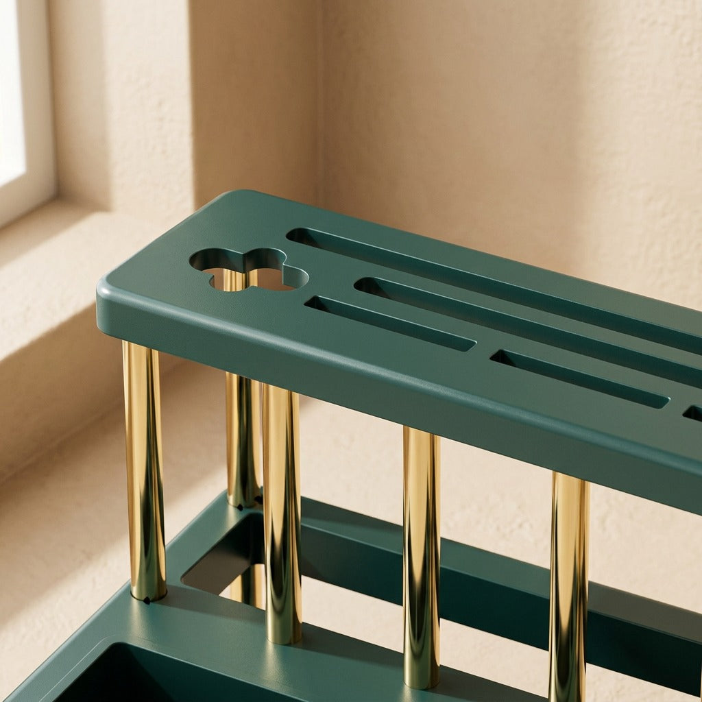 Panperch™ Stainless Steel Kitchen Storage Rack, material and detail close-up