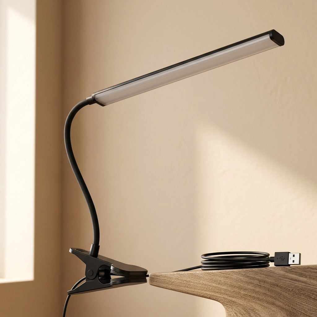 Clipnova™ USB Clip Table Lamp, material and detail close-up