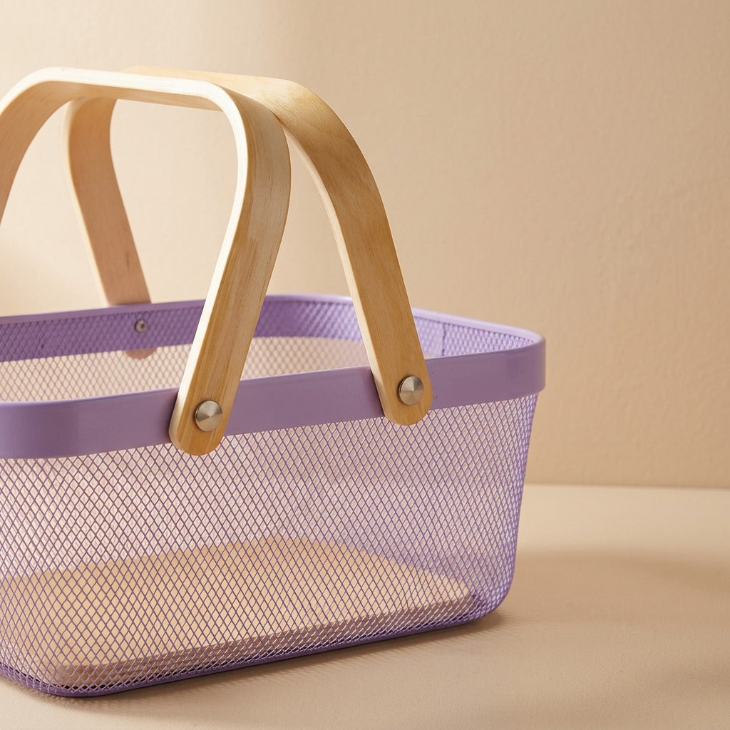 Harvestow™ Iron Fruit And Vegetable Basket, material and detail close-up