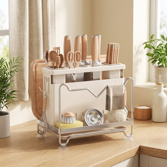 Kniferest™ Kitchen Knife Holder Shelf in a calm home setting