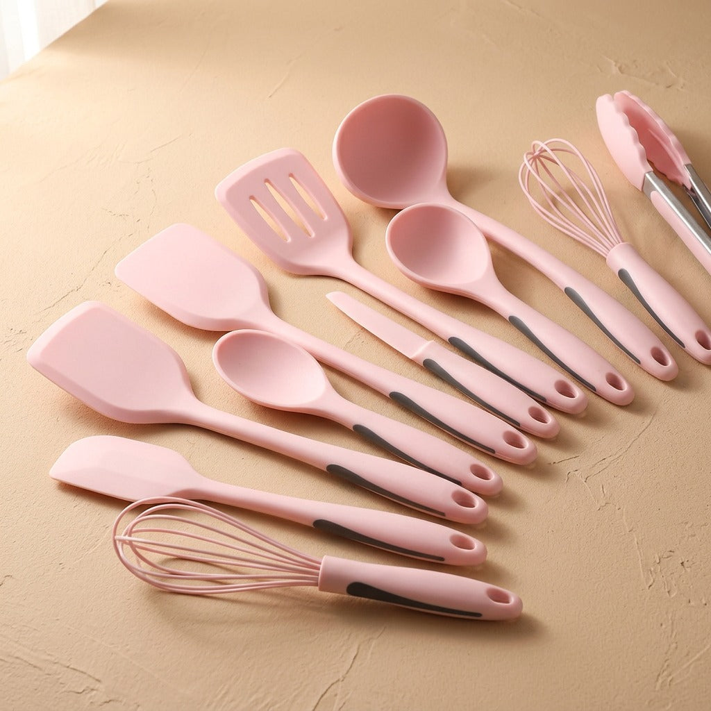 Panwise™ Silicone Spatula Kitchen Utensil Set, material and detail close-up
