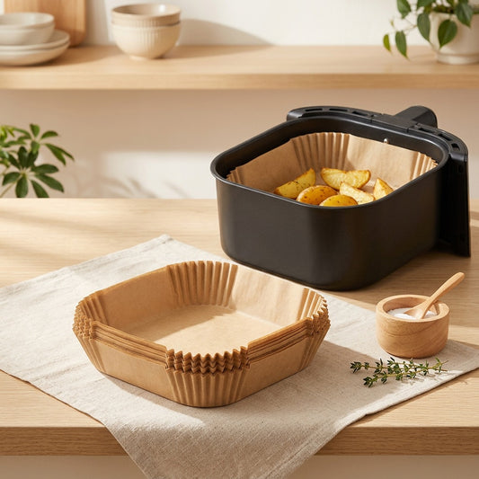 Pancrest™ Square Air Fryer Paper in a calm home setting