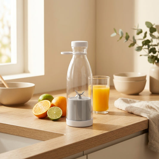 Sipspark™ Wireless Charging Juicer Cup in a calm home setting