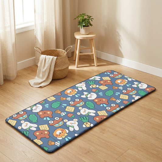Foldweave™ Foldable Polyester Floor Mat in a calm home setting