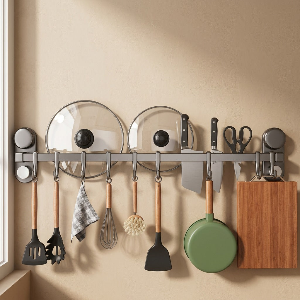 Panledge™ Aluminum Kitchen Storage Rack, material and detail close-up