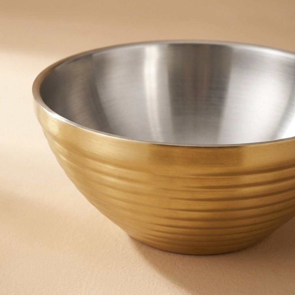 Brothnest™ Stainless Steel Soup Bowl, material and detail close-up