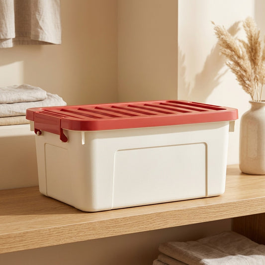 Dustguard™ Dust-Proof Plastic Storage Box in a calm home setting