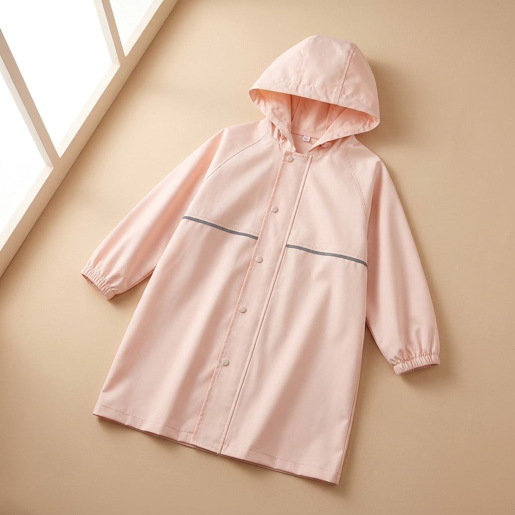 Ponchopop™ Kids Pongee Rain Poncho, material and detail close-up