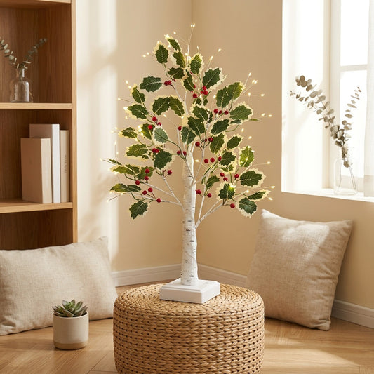 Pineglint™ 60cm LED Christmas Tree Lights in a calm home setting