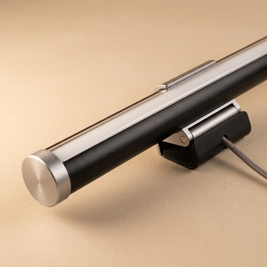 Monitorbeam™ Monitor Hanging LED Desk Lamp, material and detail close-up