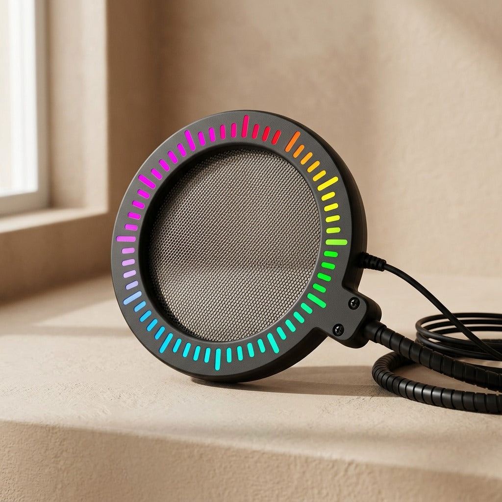 Popquiet™ Black Microphone Pop Filter, material and detail close-up