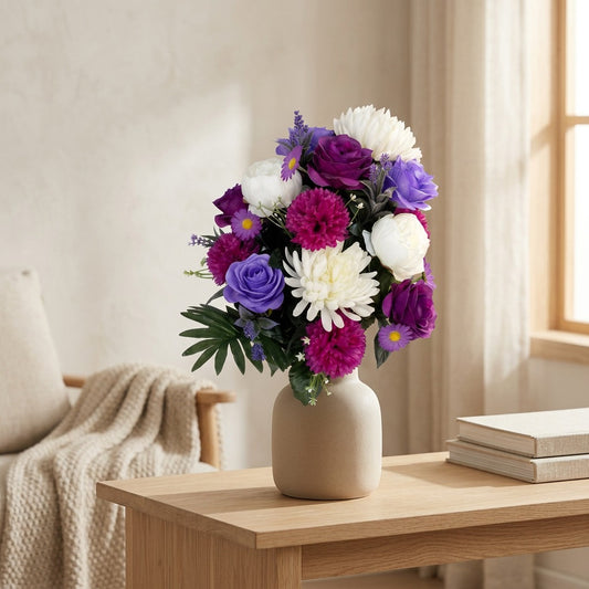 Silkbloom™ Silk Cloth Artificial Flower Bouquet, styled close view