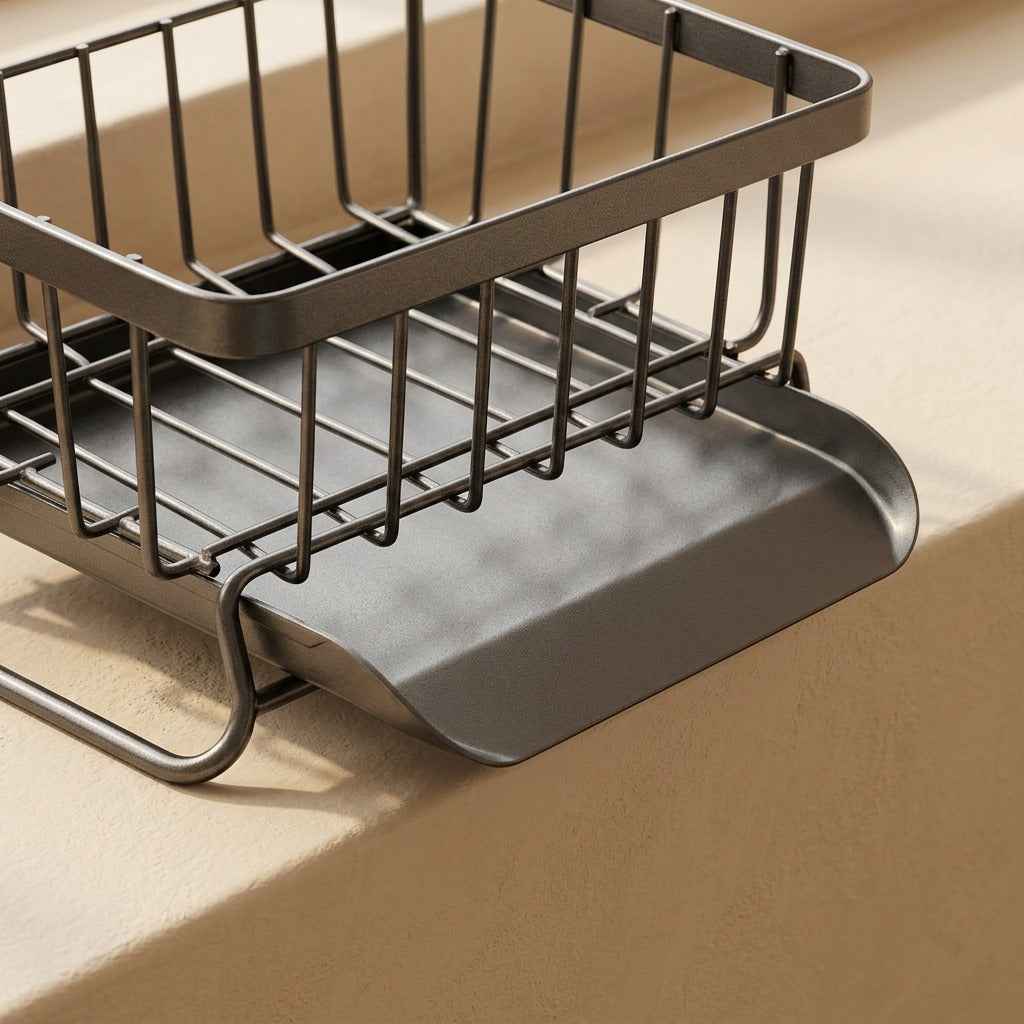 Spongebay™ Carbon Steel Kitchen Sponge Rack, material and detail close-up