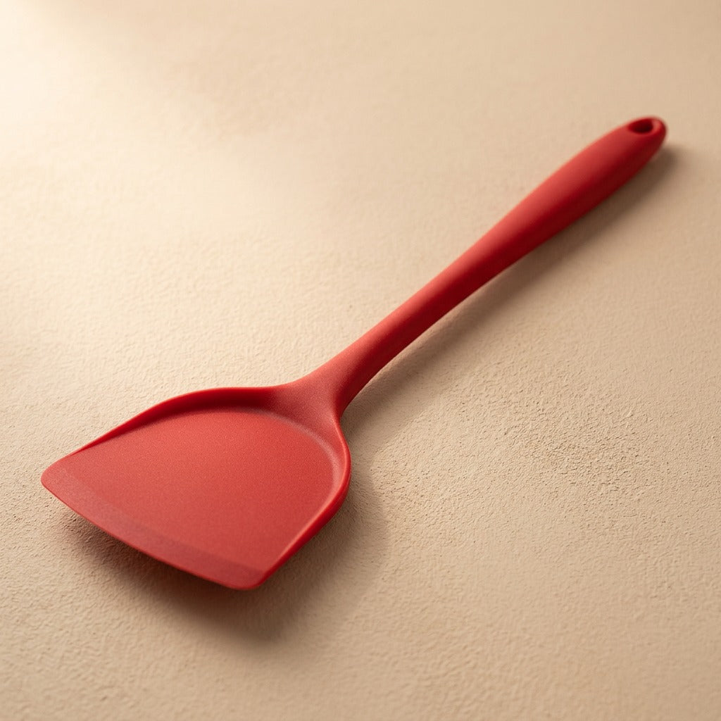 Heatflip™ High Temperature Silicone Spatula, material and detail close-up