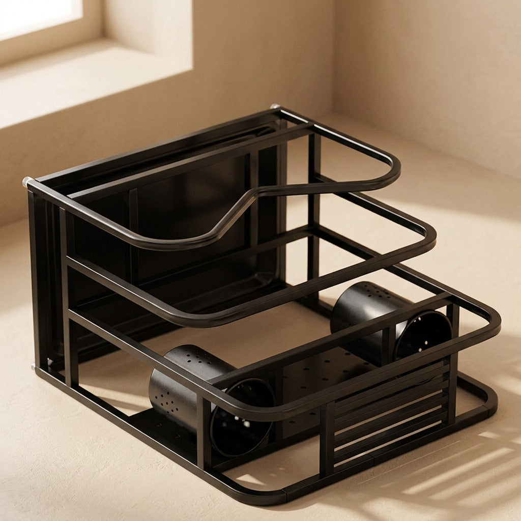 Knifeline™ Stainless Steel Countertop Knife Rack, material and detail close-up