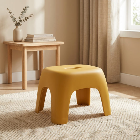 Playstool™ Plastic Children’s Living Room Stool in a calm home setting