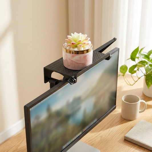 Topperch™ Computer Monitor Top Storage Rack in a calm home setting