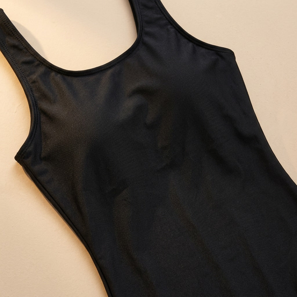 Polyshore™ Women's Polyester One-Piece Swimsuit, material and detail close-up