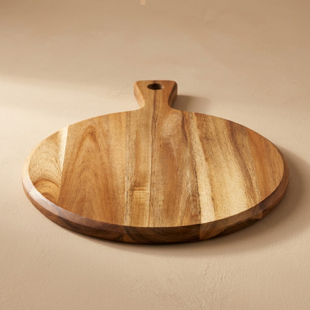 Grainchop™ Acacia Wood Cutting Board, material and detail close-up
