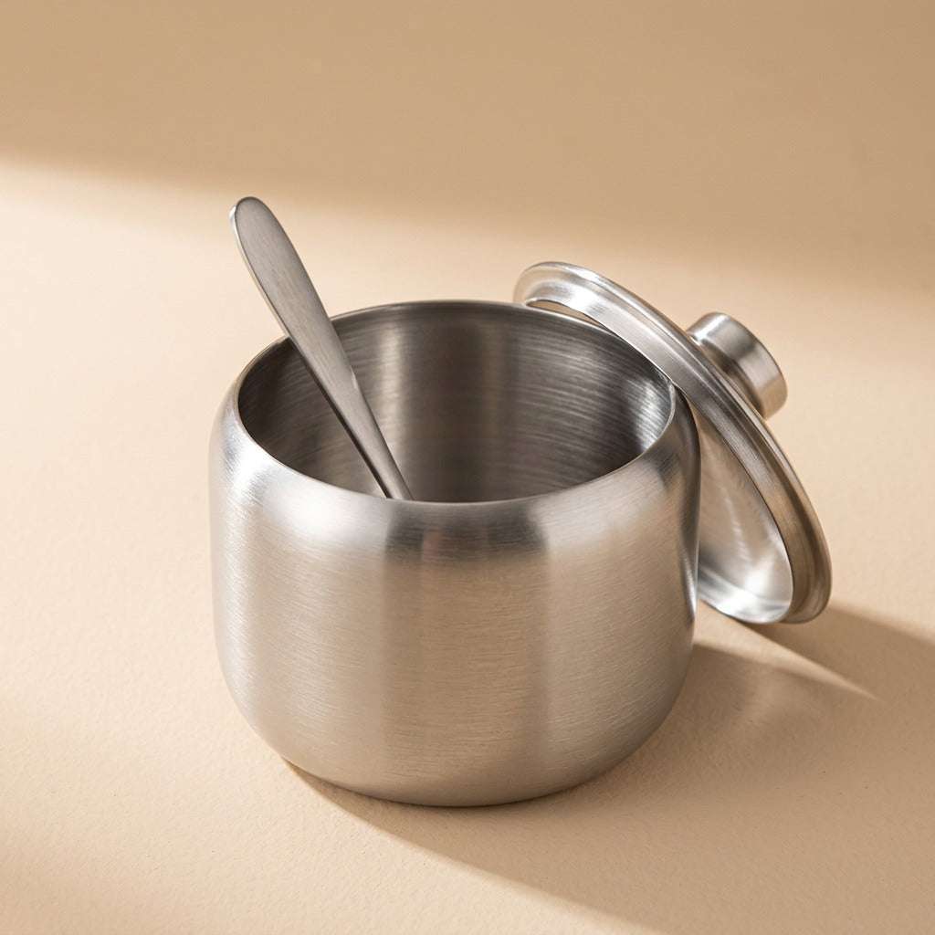 Spicesteel™ Stainless Steel Seasoning Jar, material and detail close-up