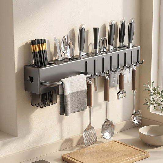 Bladekeep™ Carbon Steel Kitchen Knife Holder in a calm home setting