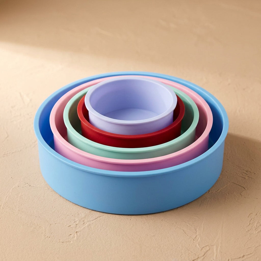 Cakesoft™ Silicone Round Cake Mold, material and detail close-up