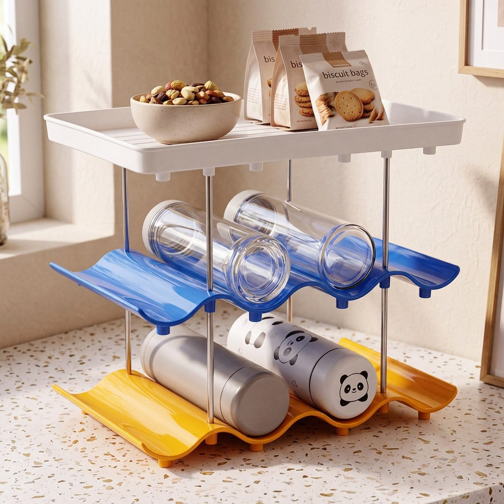 Cupstack™ Multi-Layer Coffee Cup Storage Rack, styled close view