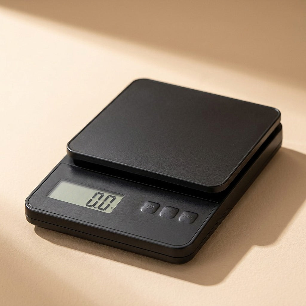 Gramglance™ Battery-Powered Kitchen Electronic Scale, material and detail close-up