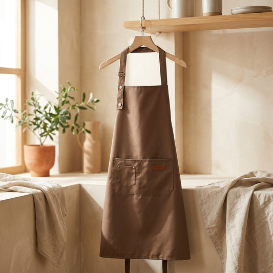 Teabib™ Polyester Apron for Milk Tea Service in a calm home setting