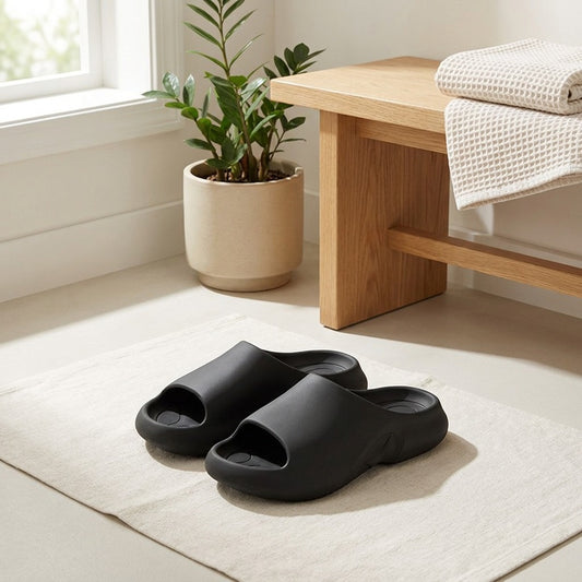 Bathstep™ EVA Home Bathroom Slippers in a calm home setting