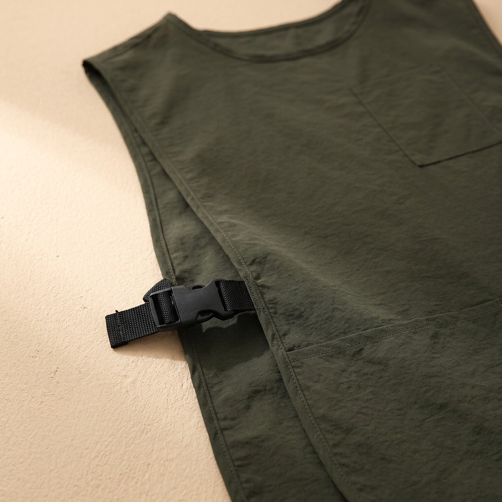 Cookshield™ Sleeveless Kitchen Apron, material and detail close-up