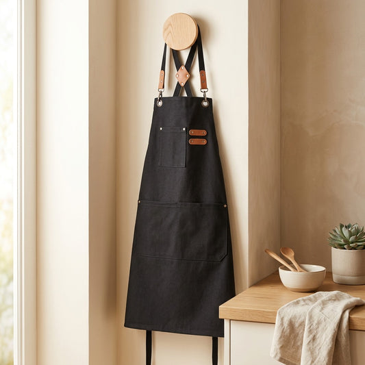 Homeweave™ Canvas Apron for Home Kitchen in a calm home setting