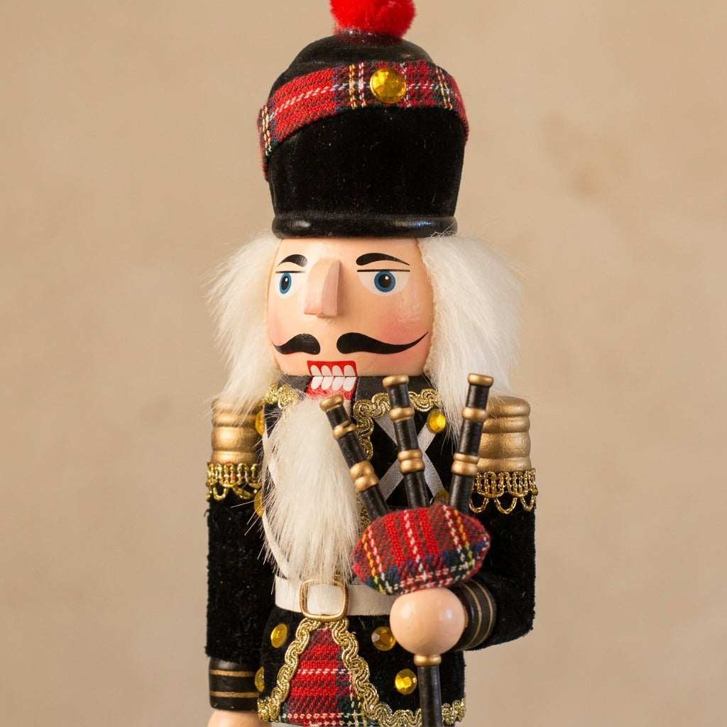 Pineguard™ Lotus Wood Christmas Soldier Decoration, material and detail close-up