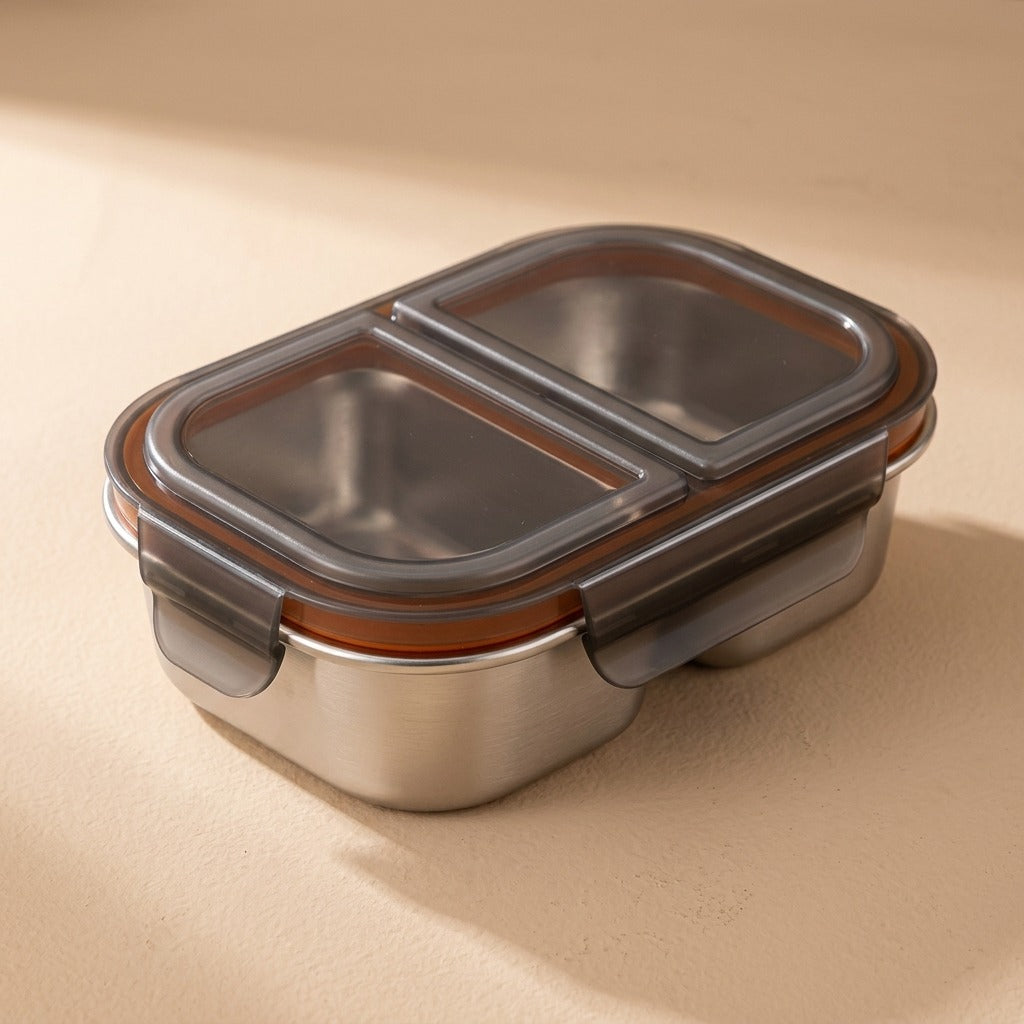 Lunchseal™ 304 Stainless Steel Lunch Box, material and detail close-up