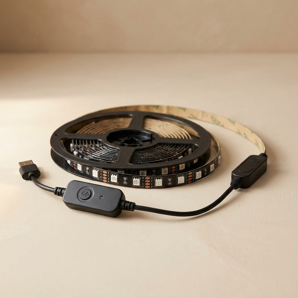 Usbloom™ 5050 RGB USB Light Strip, material and detail close-up