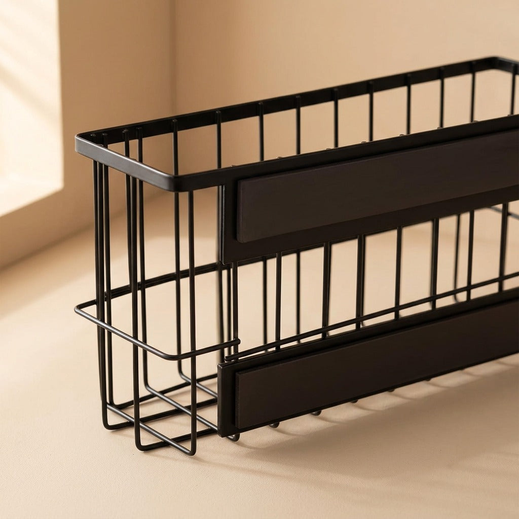 Fridgelatch™ Magnetic Refrigerator Storage Rack, material and detail close-up