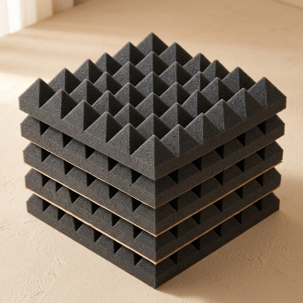Quietcell™ Polyurethane Sound Insulation Foam, material and detail close-up