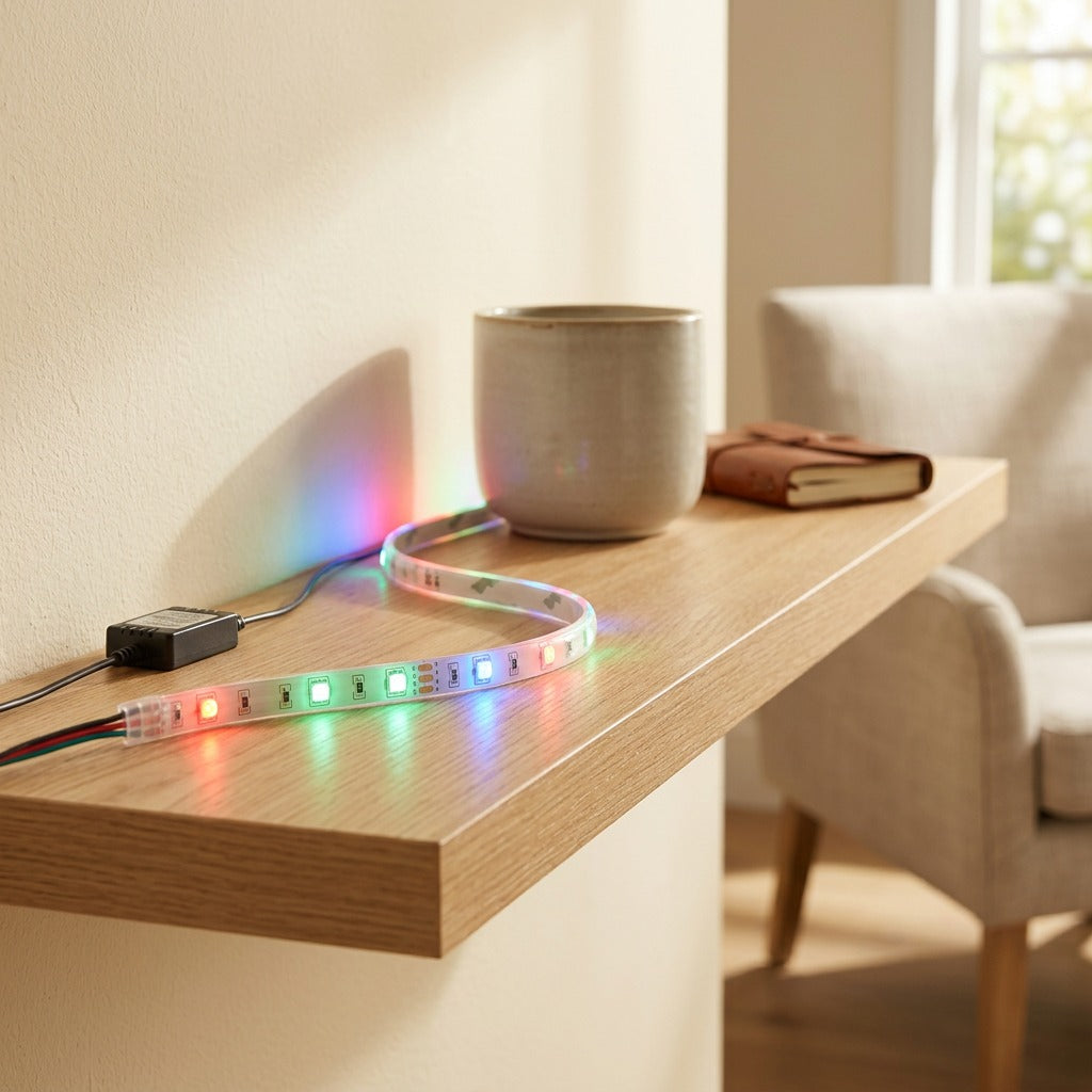 Voltstrip™ RGB 5V LED Light Strip, styled close view